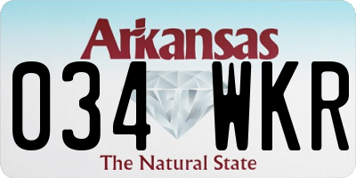 AR license plate 034WKR