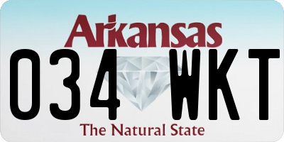 AR license plate 034WKT