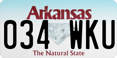 AR license plate 034WKU