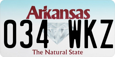 AR license plate 034WKZ
