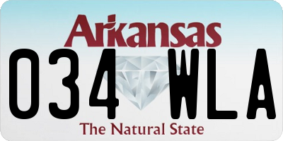 AR license plate 034WLA