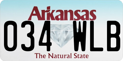 AR license plate 034WLB