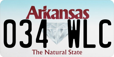 AR license plate 034WLC