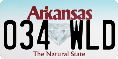 AR license plate 034WLD