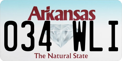AR license plate 034WLI