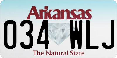 AR license plate 034WLJ