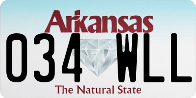 AR license plate 034WLL