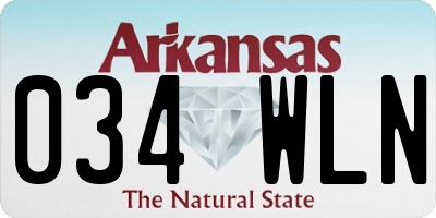 AR license plate 034WLN