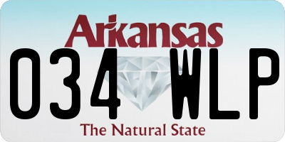 AR license plate 034WLP