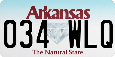 AR license plate 034WLQ