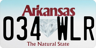 AR license plate 034WLR