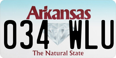 AR license plate 034WLU