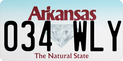 AR license plate 034WLY