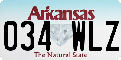AR license plate 034WLZ
