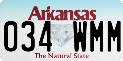 AR license plate 034WMM