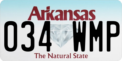AR license plate 034WMP
