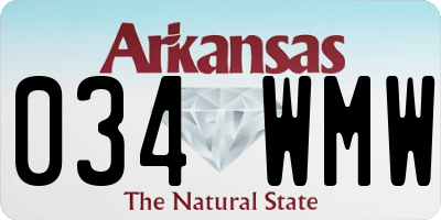 AR license plate 034WMW