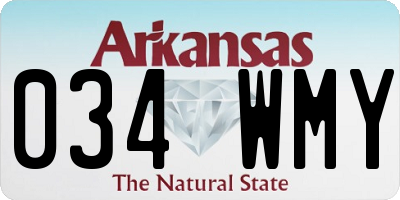 AR license plate 034WMY