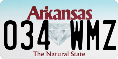 AR license plate 034WMZ