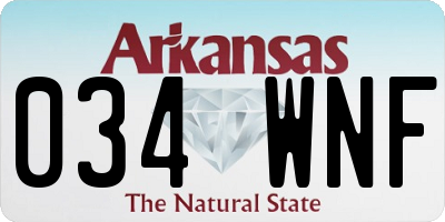 AR license plate 034WNF