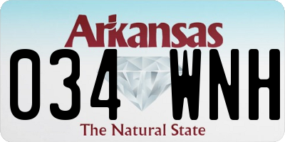 AR license plate 034WNH