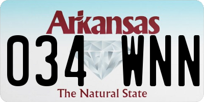 AR license plate 034WNN