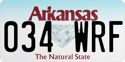 AR license plate 034WRF
