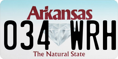 AR license plate 034WRH