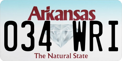 AR license plate 034WRI