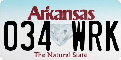 AR license plate 034WRK