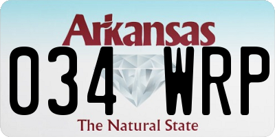 AR license plate 034WRP
