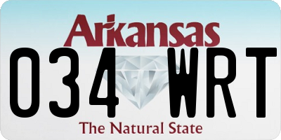 AR license plate 034WRT