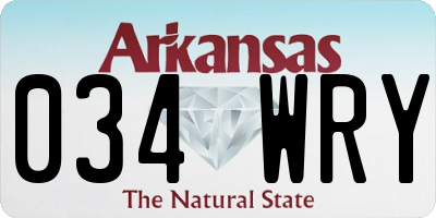 AR license plate 034WRY