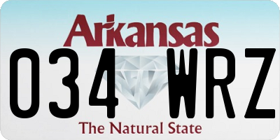 AR license plate 034WRZ