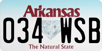 AR license plate 034WSB