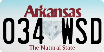 AR license plate 034WSD