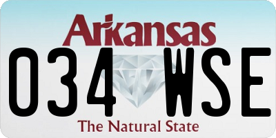 AR license plate 034WSE