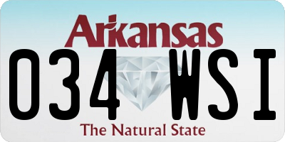 AR license plate 034WSI