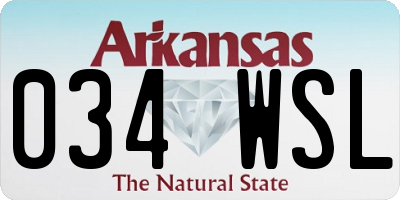 AR license plate 034WSL