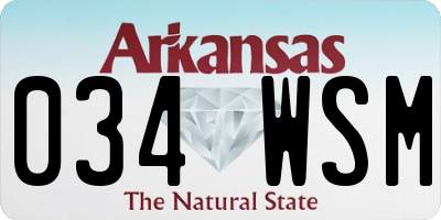 AR license plate 034WSM