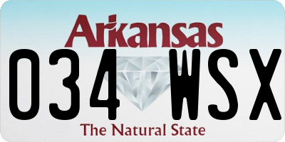 AR license plate 034WSX
