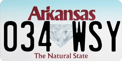 AR license plate 034WSY