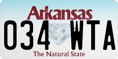 AR license plate 034WTA
