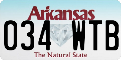 AR license plate 034WTB
