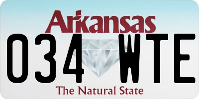AR license plate 034WTE
