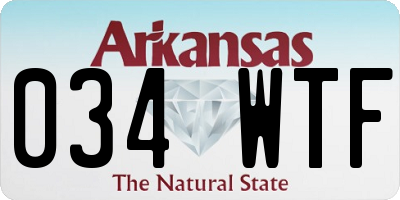 AR license plate 034WTF