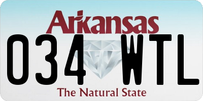 AR license plate 034WTL