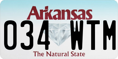 AR license plate 034WTM