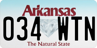 AR license plate 034WTN
