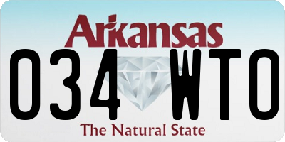 AR license plate 034WTO